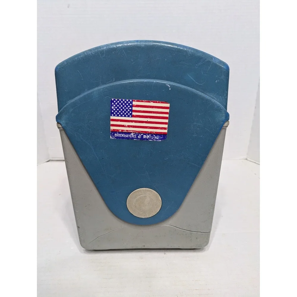 Rubbermaid 1922 Cooler‎ Blue Gray Vintage Union Bricklayers Allied Craftsmen USA
